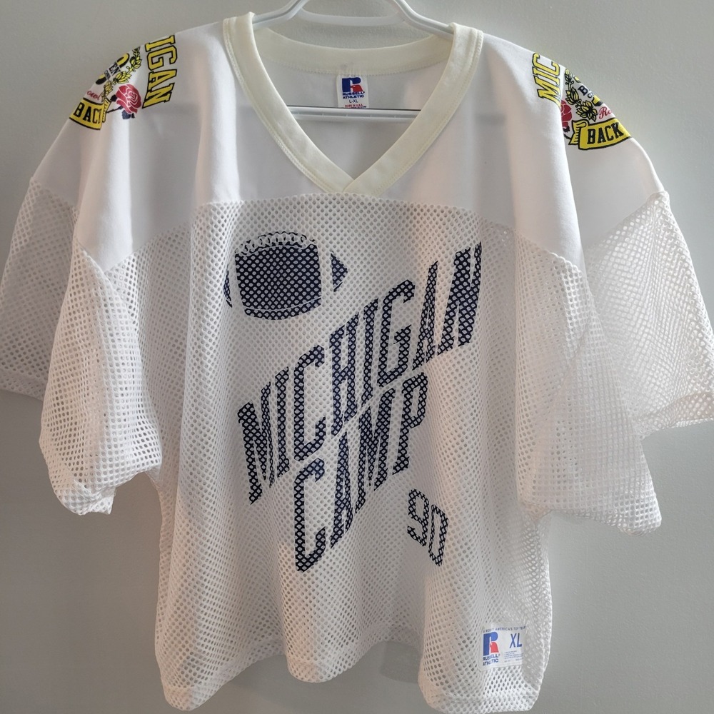 VTG Russell University Of Michigan Camp Football Jersey Size XL Rose Bowl